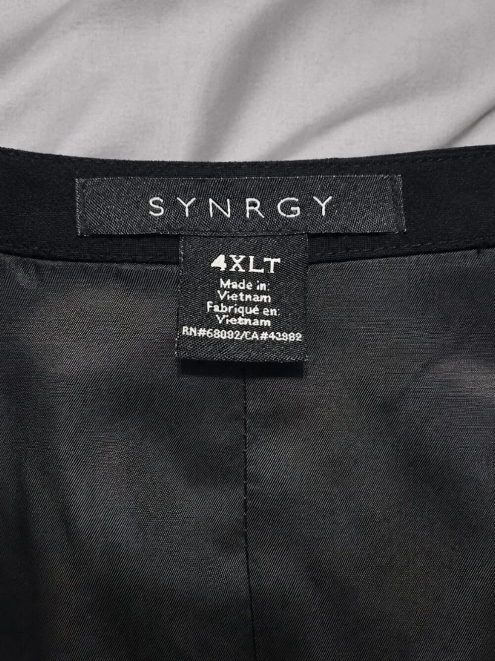SYNRGY Men’s Black Formal Dress Vest Size 4XLT Big & Tall